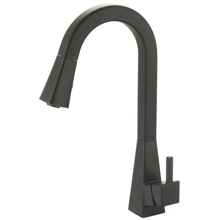 OLYMPIA Single Handle Pull-Down Kitchen Faucet in Matte Black K-5060-MB